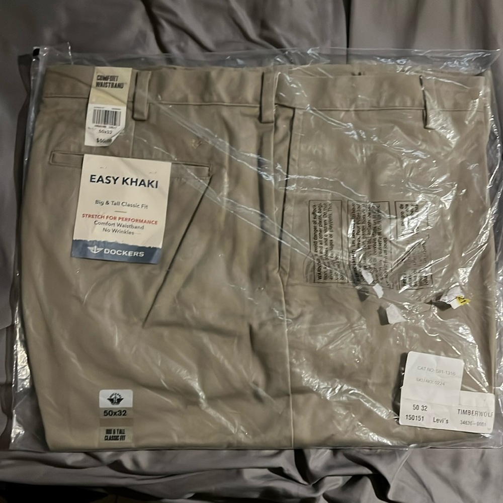 Khaki Pants Big & Tall size 50x32. Dockers